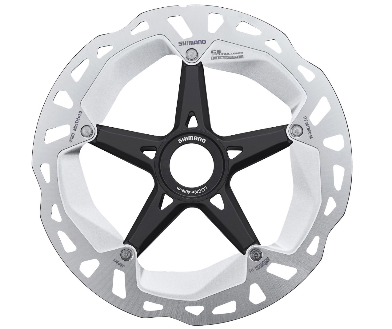 Shimano XT Disc Brake Rotor 180mm RT-MT800 Ice Tech CL LOCKRING NOT INCLUDED MTB