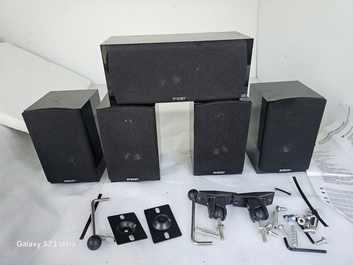Energy Take Classic Speakers W/ Wall Mounts and sub Home