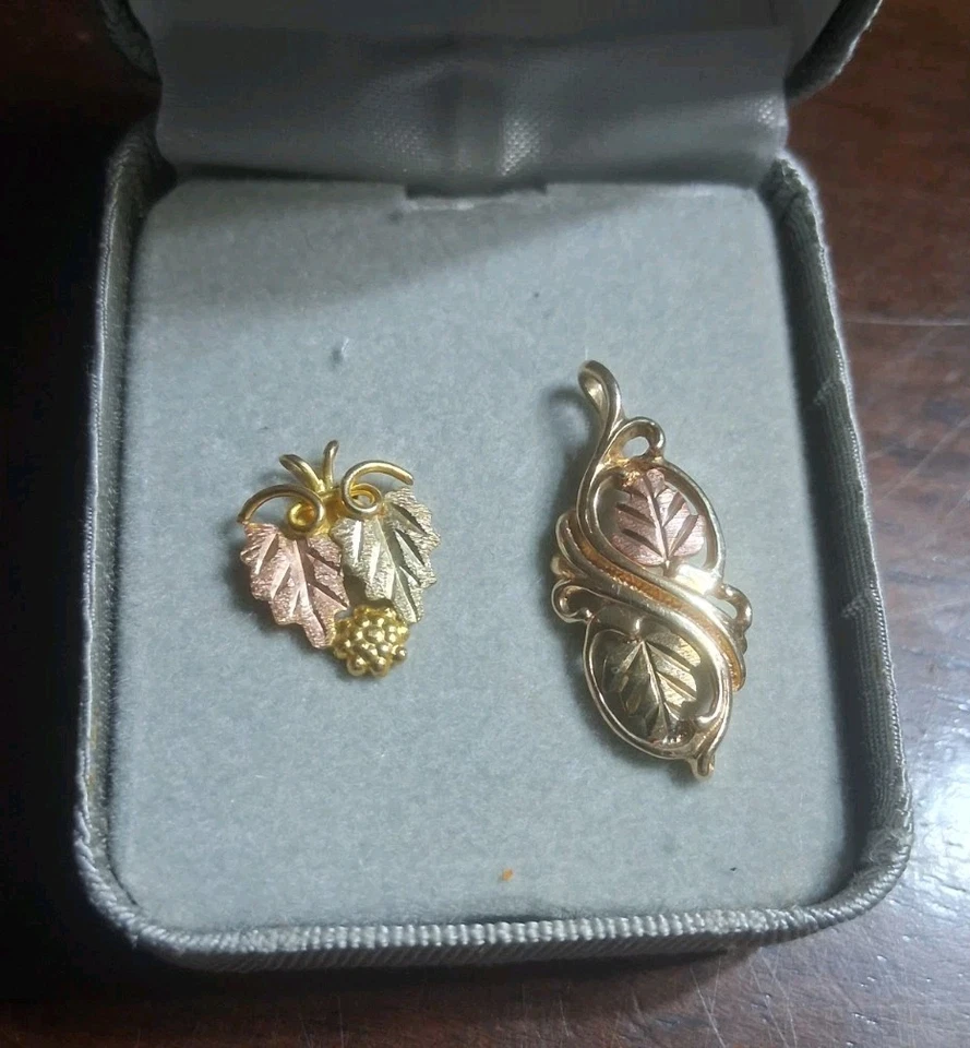 🔥 Colgantes de oro vintage de Jco Landstrom de 10k 12k Black Hills no chatarra 2,3 gramos Foto 3 de 4