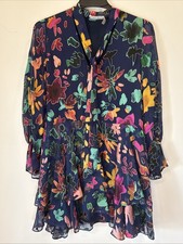 Alice + Olivia Moore Floral Burnout Tunic Dress Small