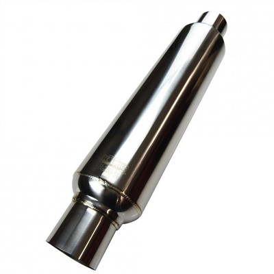 Kooks for Universal 2 1/2in Round Muffler 14in Long. Pol SS