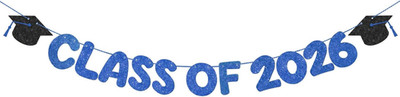 Fulmoon Congrats Grad Class of 2026 Banner Graduation Party Decor Class of 2026
