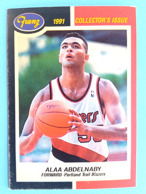 1990-91 FRANZ BREAD ALAA ABDELNABY #9 REGIONAL ISSUE TRAIL BLAZERS EXCELLENT