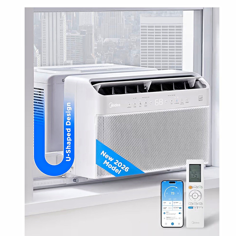 Midea 8,000 BTU U Shaped Smart Inverter Window Air Conditioner