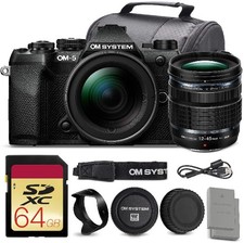OM SYSTEM OM-5 Mark II Camera 12-45mm PRO Lens Black Creator Bundle
