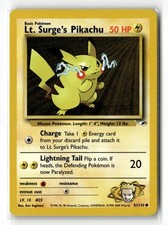 Lt. Surge's Pikachu Common Gym Heroes 081/132 NM