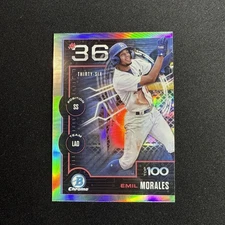 2025 Bowman Chrome Emil Morales  TOP 100 Refractor #BTP-36 LA Dodgers
