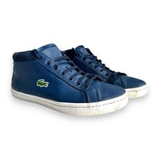 Lacoste Straightset Chukka Boots Herren Gr. 9 Blau Navy Leder Sneaker Schuhe