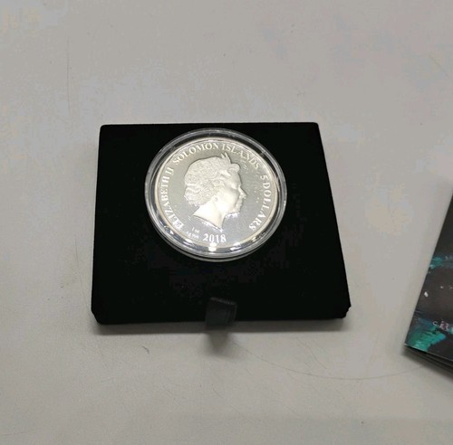 2018 Solomon Islands Tom Brady $5 Silver Proof .999 Sidney Randolph Maurer Art - Picture 4 of 17