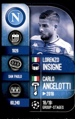 card match attax champions topps 2019/20 # NAP1 lorenzo insignia SSC Napoli