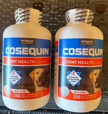 Nutramax Cosequin with MSM Joint Health Supplement for Dogs 250 Tabs Lot Of (2)
