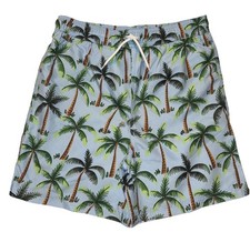 Janie And Jack Boys Size 16 Blue Palm Print UPF 50 100 Recycled Polyester New