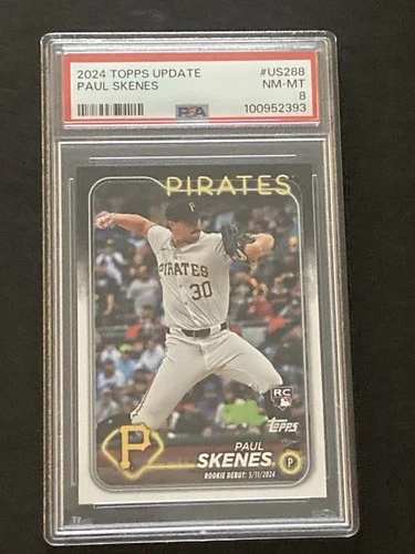 2024 Topps Update #US288 Paul Skenes PSA 8 Rookie RC