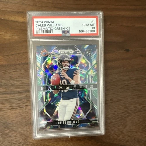 2024 Panini Prizm - Prizmatic Caleb Williams #1 Green Ice Prizm (RC) PSA 10 SP!