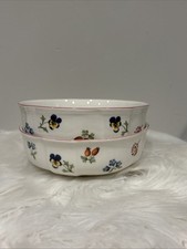 2 Villeroy & Boch Petite Fleur soup cereal dessert bowls 5-3/4" wide 2"  tall