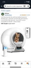 Petcove PurrTek Smart Self-Cleaning Litter Box, White/Grey