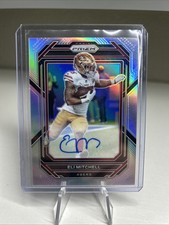 2022 Prizm Football Elijah Mitchell Silver Prizm Autograph