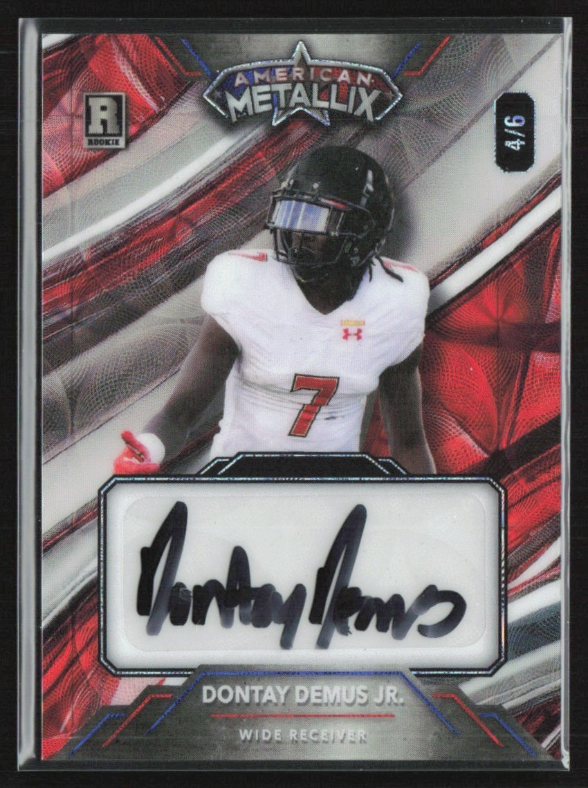 Dontay Demus Jr. 2023 Wild Card American Metallix Auto /6 Dontay Demus Jr. 2023 Wild Card American Metallix Auto /6
