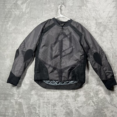 Icon Overlord Jacket Motorcycle Riding D30 Textile Black Quilt Liner