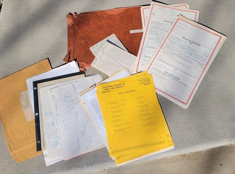 CALIFORNIA GOLD MINING PAPERWORK ~ LODE-GEOLOGY ~ ORIGINAL FORMS ~ VINTAGE!