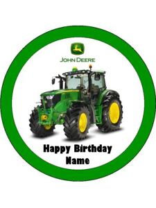 Farm Tractor Edible Cake Topper Premium Wafer Paper Birthday Party Deco New