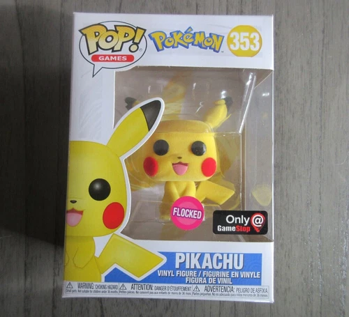 Pokemon Funko POP! Pikachu #353 (Flocked) w/PROTECTOR