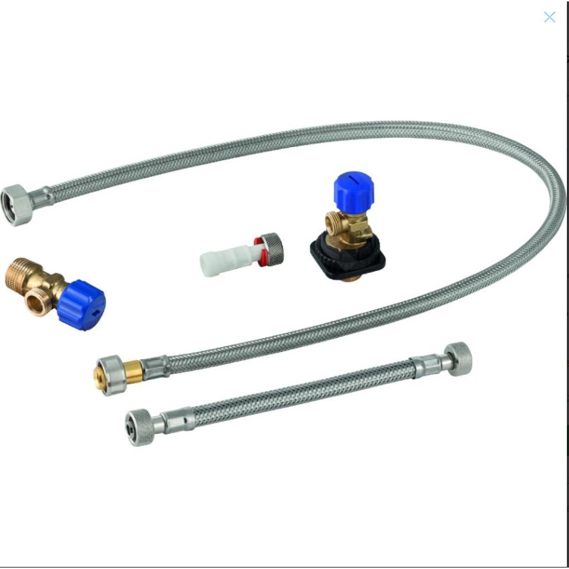 Kit Collegamento Sotto Radiatore 1/2" e 3/8" | Design Ottone Cromato