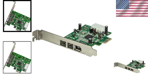 Dual 800 Mbps FireWire PCIe Card Adapter - 3 Ports for Enhanced Connectivity - Photo 2/10