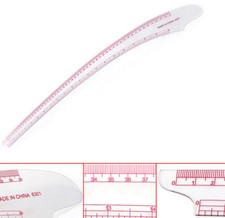 designer,tailors  pattern makers french curve ruler 20"  55 cm.clear plastic