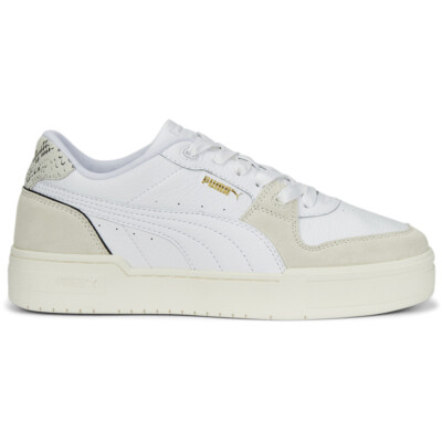 Puma Ca Pro Lux Snake Lace Up  Mens Off White, White Sneakers Casual Shoes 39012