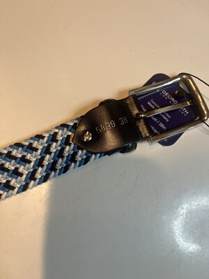Georg Roth Fulda 5899 Navy/Turquoise/White Knit Belt Size 38  display picture 3