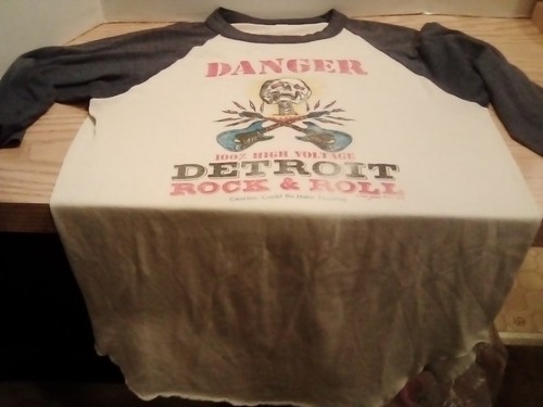 VINTAGE Danger 100% High Voltage Detroit Rock & Roll 1978 Jersey Size L ...