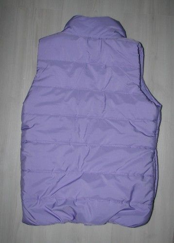 Puma Vest Girl Youth S 7-8 Purple Quilted Full Zip Mock Neck Puffer Outdoor - Picture 3 of 3