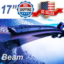 17 Inch Wiper Blades All Season Bracketless Windshield J-hook Beam Style