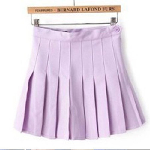 Women High Waist Pleated Skirt Summer Casual Kawaii A-line Plaid Mini Skirts - Picture 15 of 41