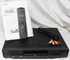 Toshiba DVD player model No. SD-2008U with manual and remote (Tested Works)