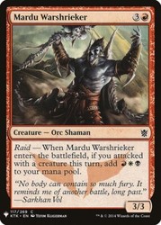 Mardu Warshrieker 117 Common The List Reprints Magic: The Gathering