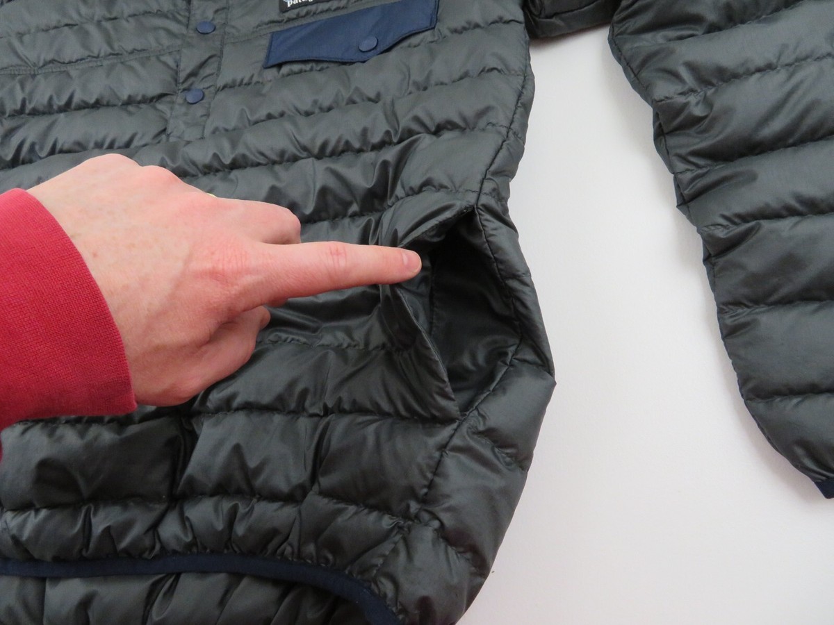 Patagonia Down Snap-T Pullover Puffer Jacket Quilted Baggy Coat