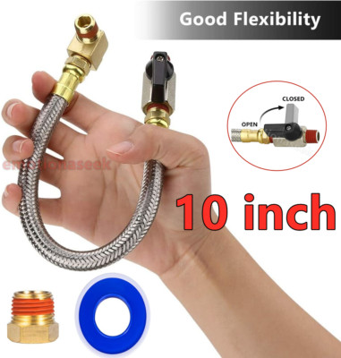 Extended Tank Drain Valve Assembly Kit for Air Compressor Including 10 Inches