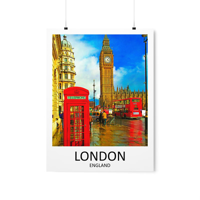 London Poster Print Canvas, Home Decor, Travel Souvenir, Gift For Travel Lover