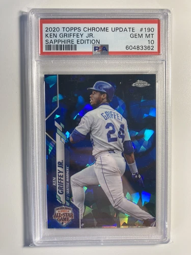 2020 Topps Chrome Update Sapphire #U190 Ken Griffey Jr PSA 10 Gem Mint
