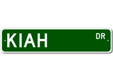 Kiah Drive Street Sign Personalized Custom Last Name Metal Sign - Aluminum