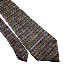 Van Heusen Silk Tie Print Green Wide Geometric