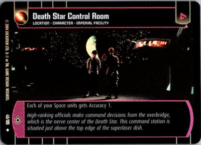 Star Wars TCG WOTC Rogues & Scoundrels Death Star Control Room FOIL 45/105
