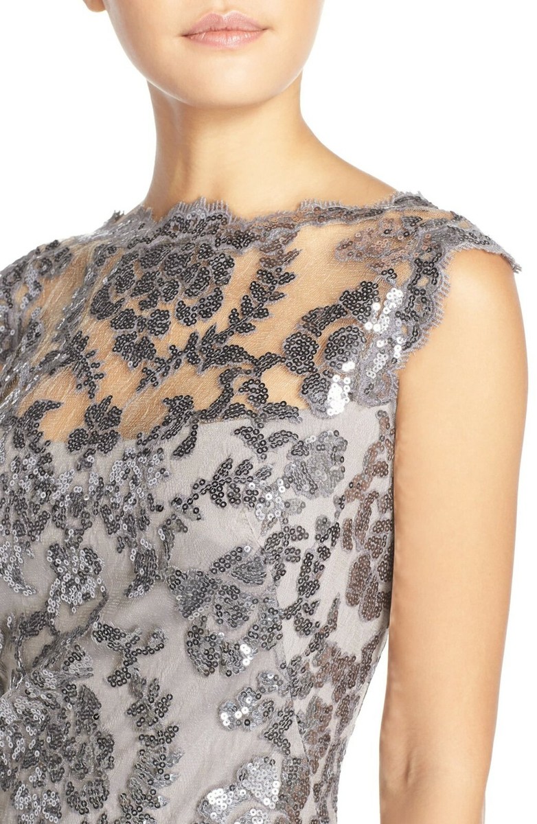 存在感を放つ【TADASHI SHOJI】Idly Embroidered Illusion Dress Tadashi Shoji Idly Embroidered Illusion Dress | Bloomingdale's