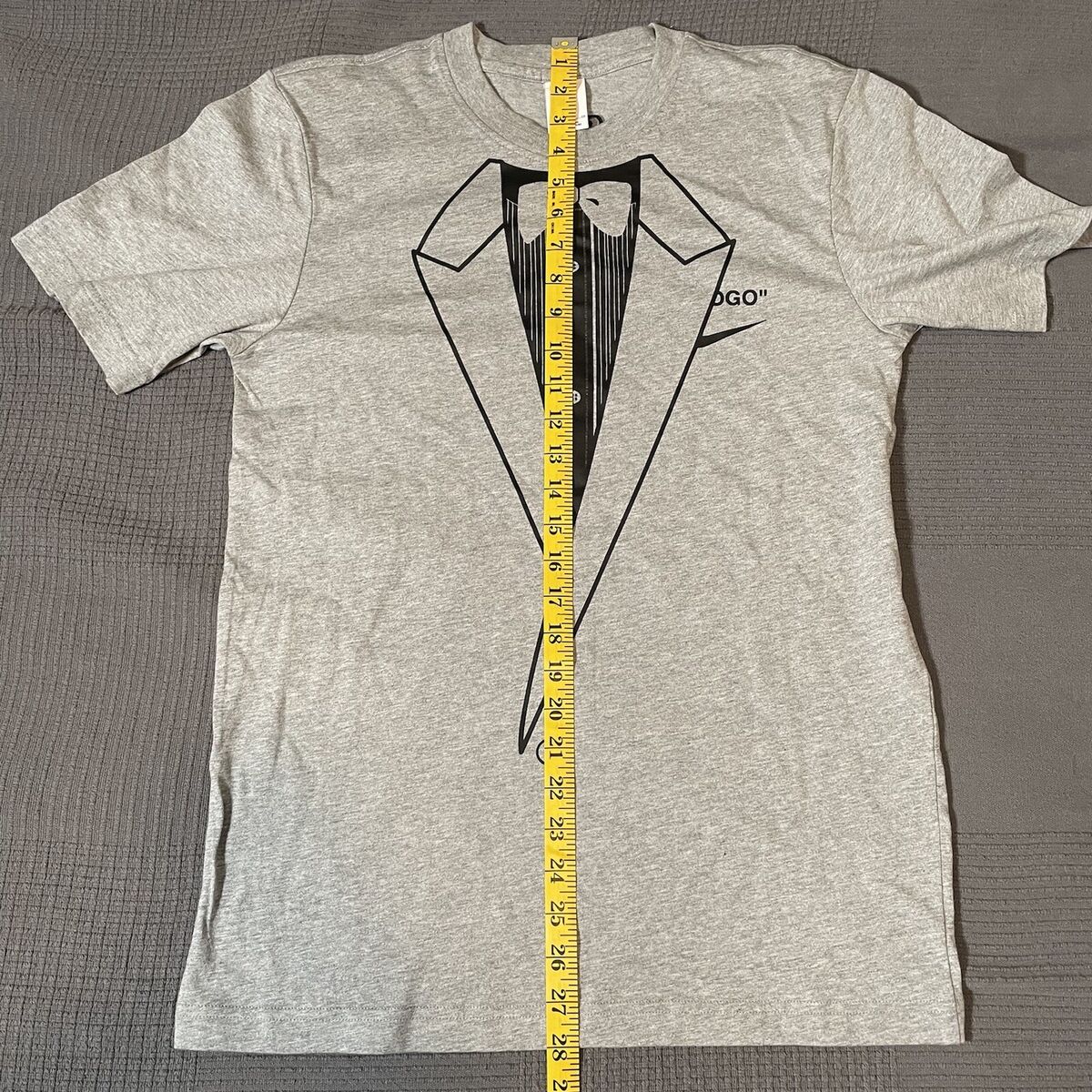 OFF-WHITE x Nike NRG A6 Tuxedo Eagle T-Shirt Ash Grey BQ0827 OFF-WHITE x Nike NRG A6 Tuxedo Eagle T-Shirt Ash Grey BQ0827