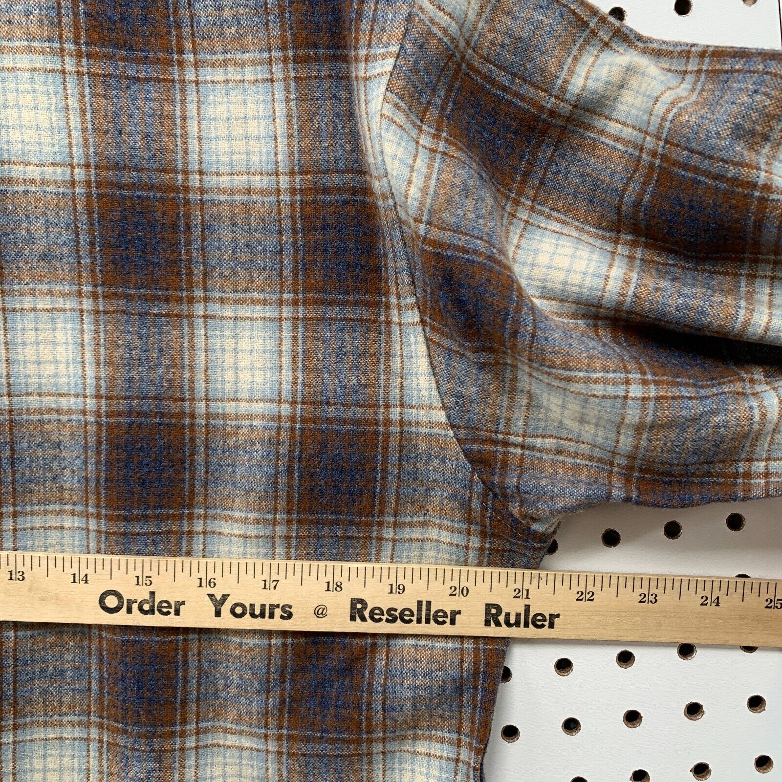Vintage 70s Pendleton Wool Board Button Shirt Blu… - image 20