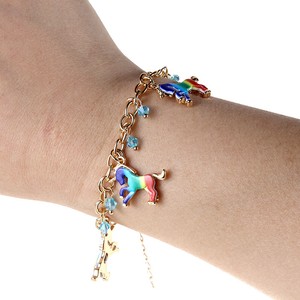 Cute-Colored-Unicorn-Horse-Charm-Handmade-Chain-Bracelet-Women-Girl-Gift