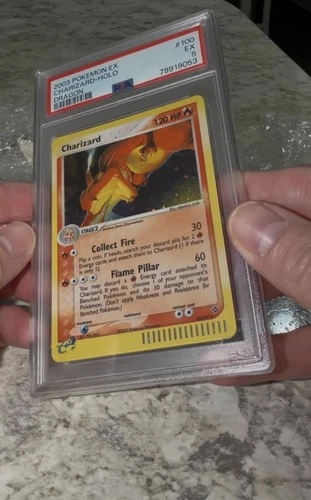 Pokémon TCG Charizard Dragon 100/97 EX Holo Card 2003 PSA 5 SWIRL