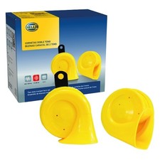 HELLA 012010821 Yellow Trumpet Horn Kit, 12 V, 400/500 Hz Universal Fit
